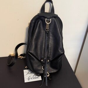 Rebecca Minkoff Black Leather Small Julian Chain Backpack